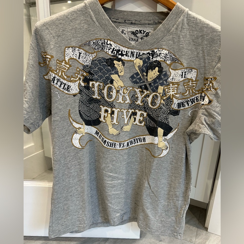 Distressed Tokyo Five MMA ‘Mushashi vs Kojiro’ Battle T-Shirt Size L